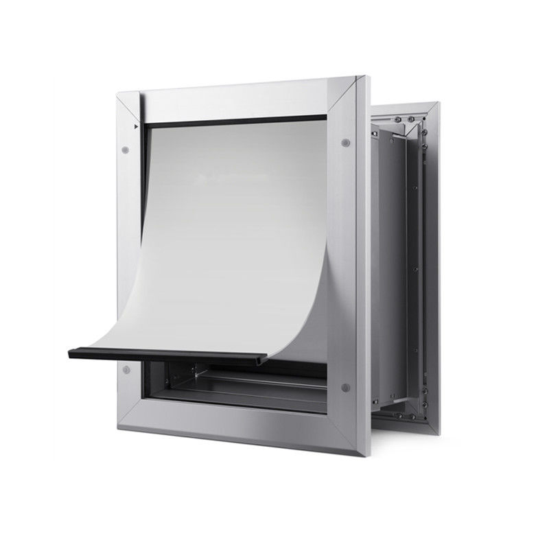 ISO9001 PET Veilige aluminium PET deur Vierweg sluiting Magnetisch slot Hondendeur