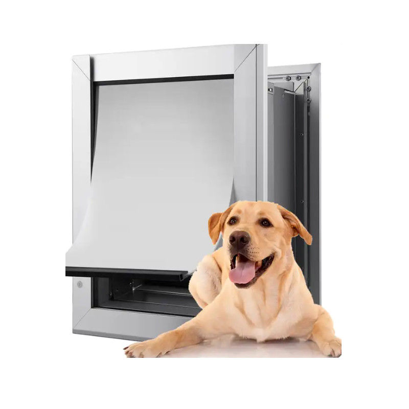 ISO9001 PET Veilige aluminium PET deur Vierweg sluiting Magnetisch slot Hondendeur