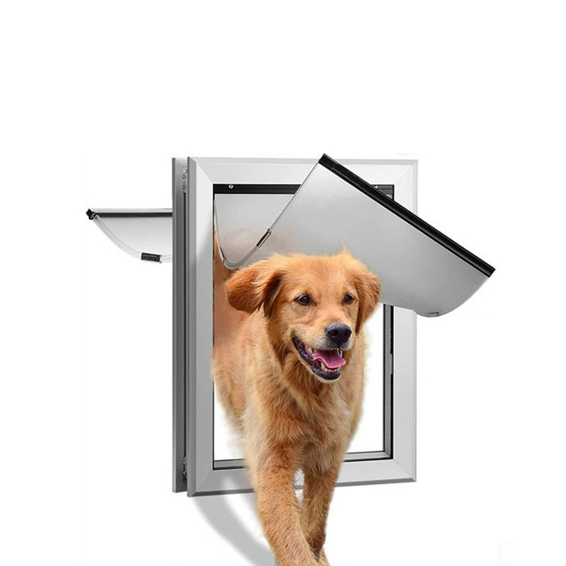 ISO9001 PET Veilige aluminium PET deur Vierweg sluiting Magnetisch slot Hondendeur
