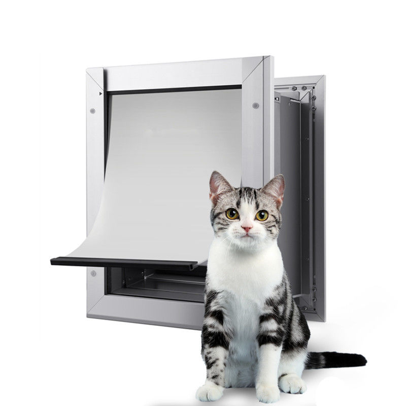 ISO9001 PET Veilige aluminium PET deur Vierweg sluiting Magnetisch slot Hondendeur
