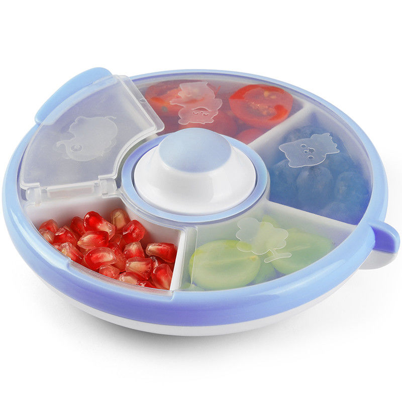 Kinderen PP Plastic Split Snack Plate BPA Free 5 Compartment Grote medicijnpil organisator
