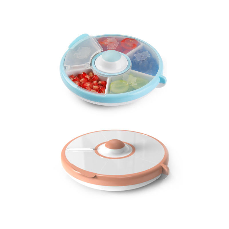 Kinderen PP Plastic Split Snack Plate BPA Free 5 Compartment Grote medicijnpil organisator