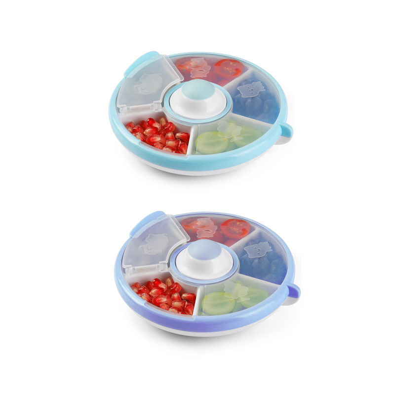 Kinderen PP Plastic Split Snack Plate BPA Free 5 Compartment Grote medicijnpil organisator